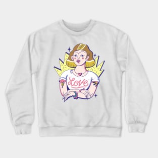 Summer love t-shirt girl Crewneck Sweatshirt